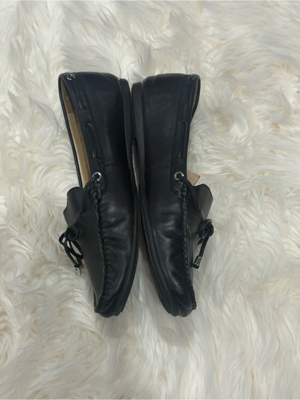 Michael Kors black leather Sutton Moccasins shoes